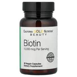 California Gold Nutrition Biotin, 10,000 mcg, 30 Veggie Capsules