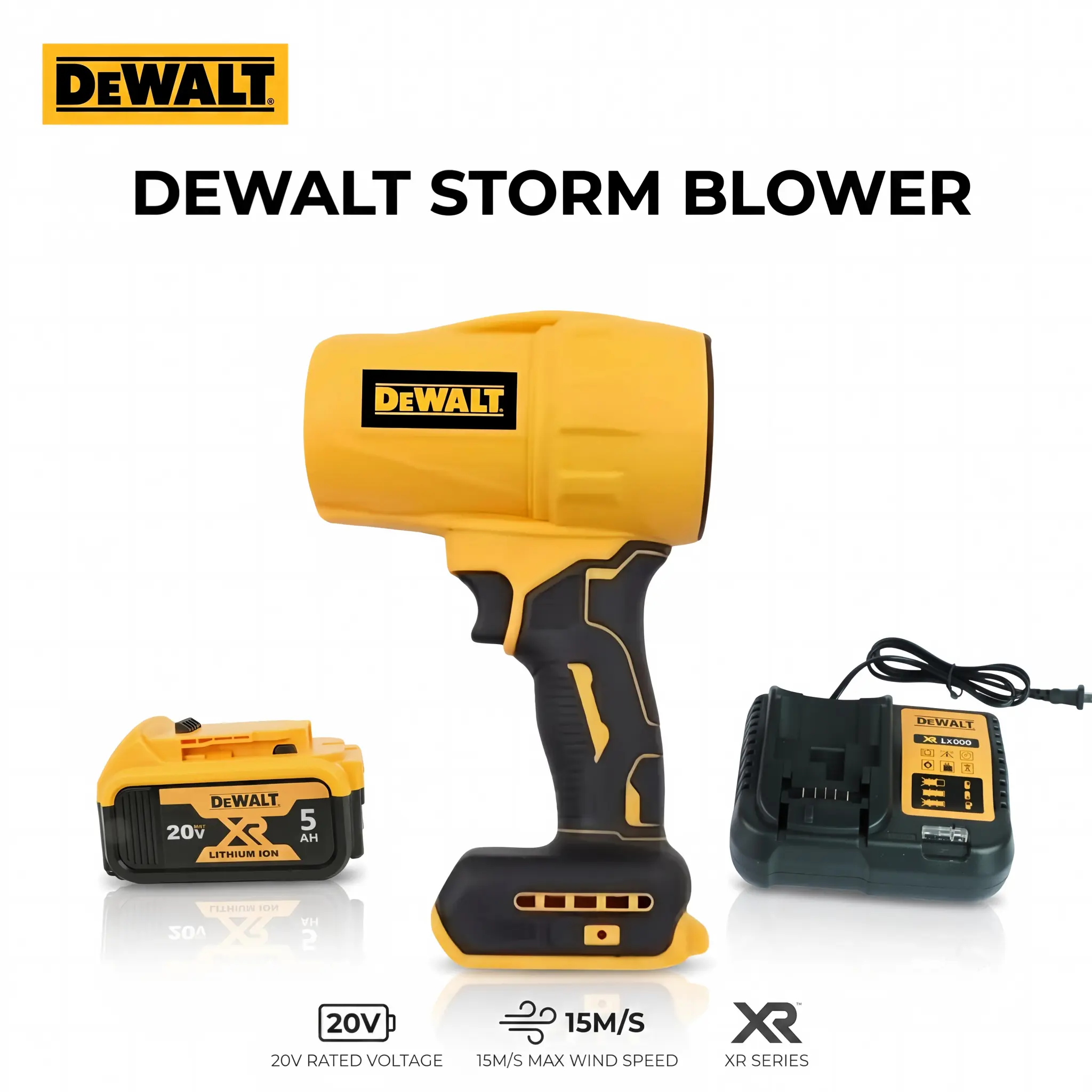 DEWALT Handheld Cordless Air Blower With 22000RPM Maximum Rotation Speed,Lightweight Portable Dust Removal Equipment For Workshop Debris Clearing,Garden Leaf Sweeping，Construction Surface Dust Cleaning Jobs professional tool electric impact brushless use