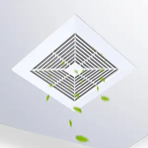 Exhaust Bathroom Fan Cover Bathroom Ceiling Grille with Springs Plastic Replacement Vent Fan Fits Models 663 670 671 675 688 689 Ventilation Plastic Cover White(1 Pcs,9.6 x 9.6'')