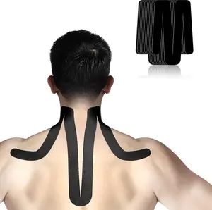 Kinesiology Tape for Shoulder&Neck, 10 Count Shoulder&Neck Tape Precut, KTQUICK Original Cotton Waterproof & Breathable, Enhance Elastic Kinesiology Athletic Tape for Shoulder&Neck Support