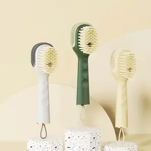 Home Multi-use Press Liquid Shoe Brush Soft Bristle Collar Laundry Cleaner No-Scratch dispensing soap