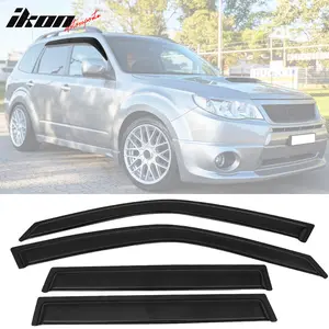 Window Visor for Subaru Forester 2009-2013 Tape On Smoke Tinted Acrylic