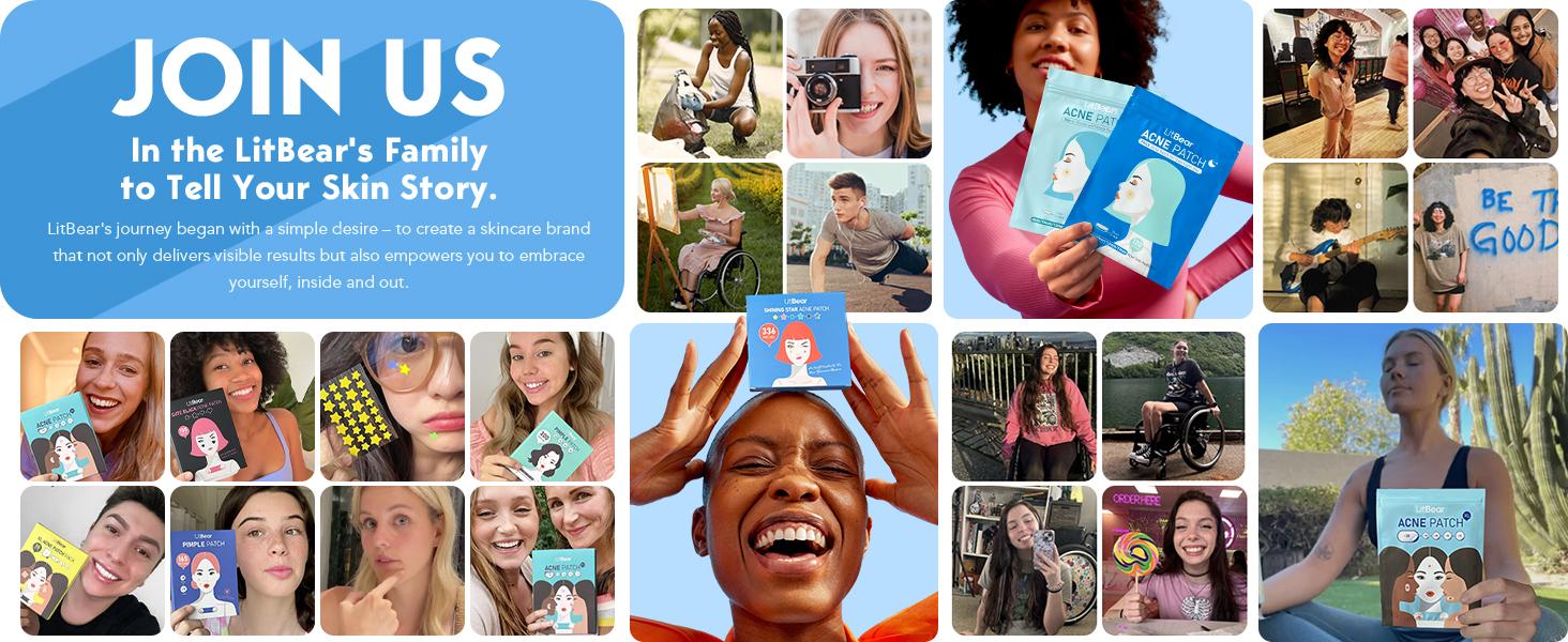 LitBear Pimple Patch Bulk 720 Count 3 Sizes Acne Spot Stickers Hydrocolloid Zit Covers for Face and Breakouts Invisible Skin Friendly for All Skin Types