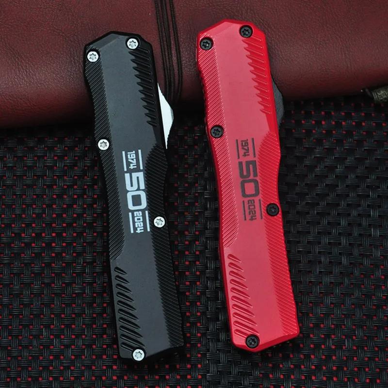 Black Friday  KS9000 OTF50th Anniversary Folding , QualityPocket ,Fruit ,Outdoor Adventure Tool, Fishing LineCutting Tool, Men's Gift,Christmas Gift micro techknife,Black/Rad