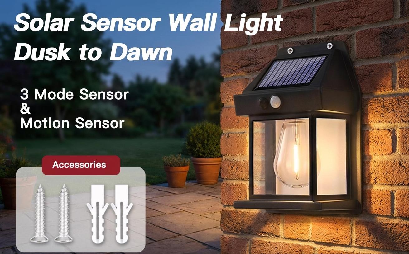 Upgrade Your Outdoor Space in 10 Minutes. Mount these Solar Wall Lights Outdoor on your fence or wall – tools included!
