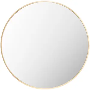 Livabliss Aranya Modern Aluminium Round Accent Mirror, Home Decor Piece for Room Decor