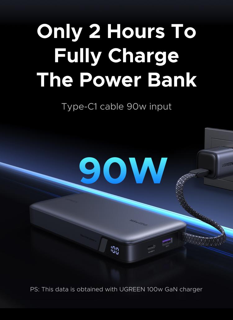 UGREEN 165W Power Bank, 25000mAh Laptop Portable Charger USB-C PD Fast Charging Laptop External Battery Pack for Dell,MacBook,HP,Asus,Lenovo,Steam Deck,Switch,iPhone,Galaxy, iPad and More，TikTokShopBlackFriday ,TikTokShopJumpstartSale
