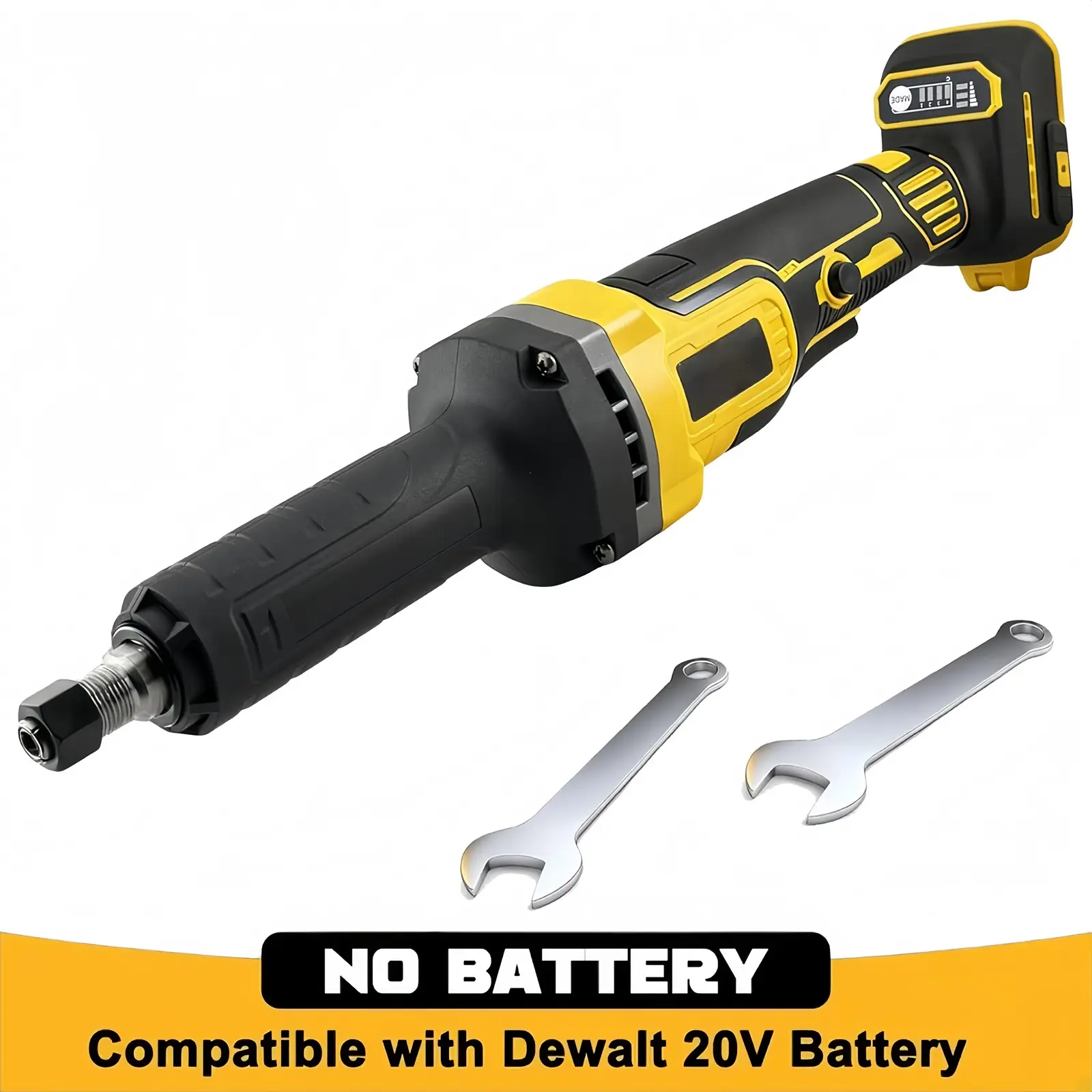 Brushless Drive Battery Powered Cordless Die Grinder (Power Tools) – DeWalt 20V MAX Compatible, 25,000 RPM Variable Speed, 1/4" Collet for Metal Grinding (No Battery)