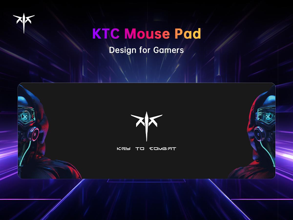 KTC Mouse Pad Design For Gamers, 27.5 x 11.8 in Natural Rubber, Oversized Cloth Surface, Color Box, Neatly Stitched Edges