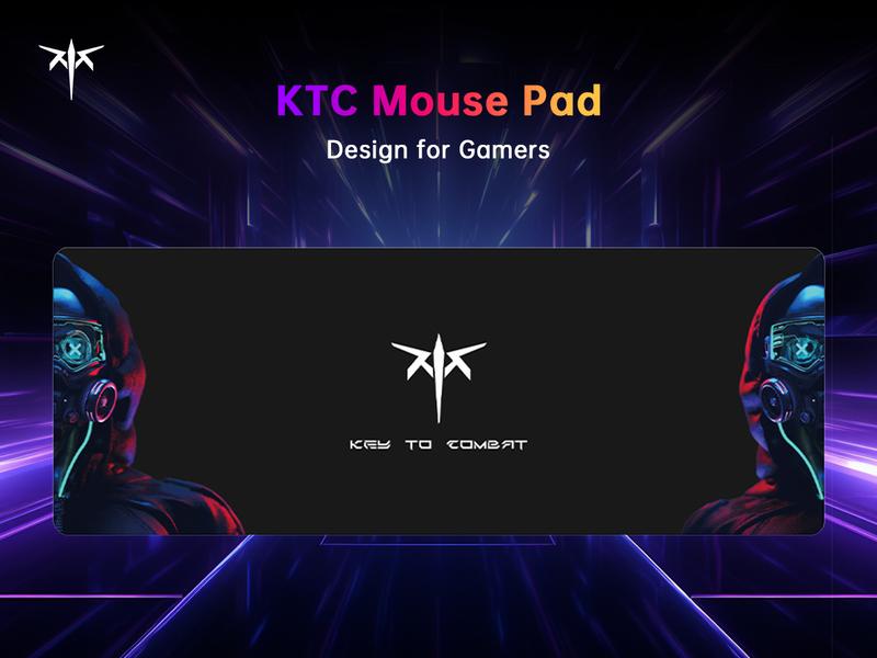 KTC Mouse Pad Design For Gamers, 27.5 x 11.8 in Natural Rubber, Oversized Cloth Surface, Color Box, Neatly Stitched Edges