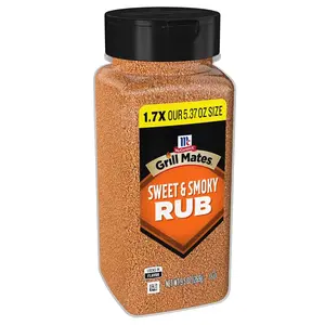 Grill Mates Sweet & Smoky Spicy Spice Rub with Cinnamon, 9.5 oz Bottle - Versatile Usage for Chicken, Ribs Seasoning