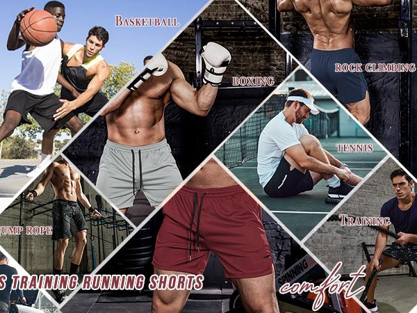 COOFANDY Men's 2 Pack Gym Workout Shorts Mesh Lightweight Bodybuilding Pants Training Running Sports Jogger with Pockets