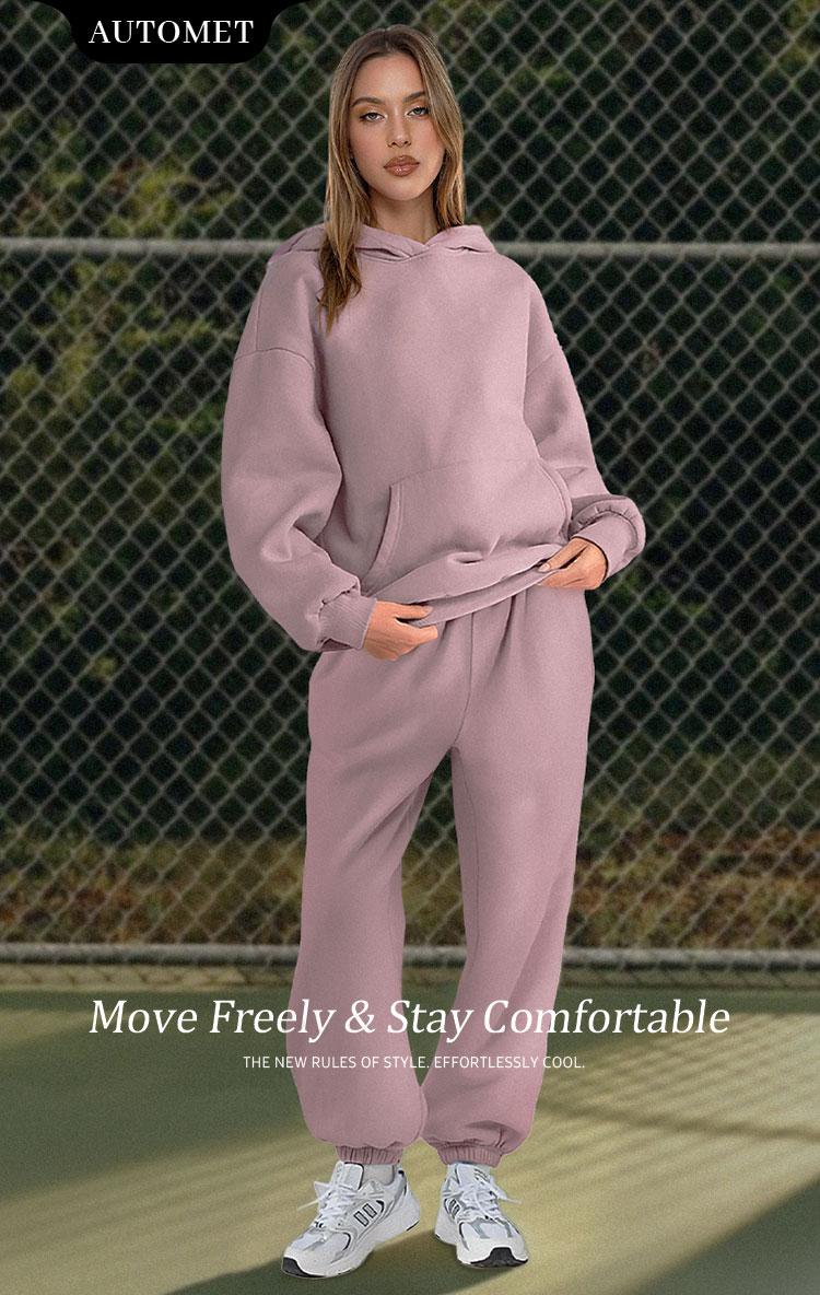 AUTOMET Womens 2 Piece Outfits Lounge Hoodie Sweatsuit Sets Plus Size Fall Fashion Clothes Airport Travel Pants Tracksuits