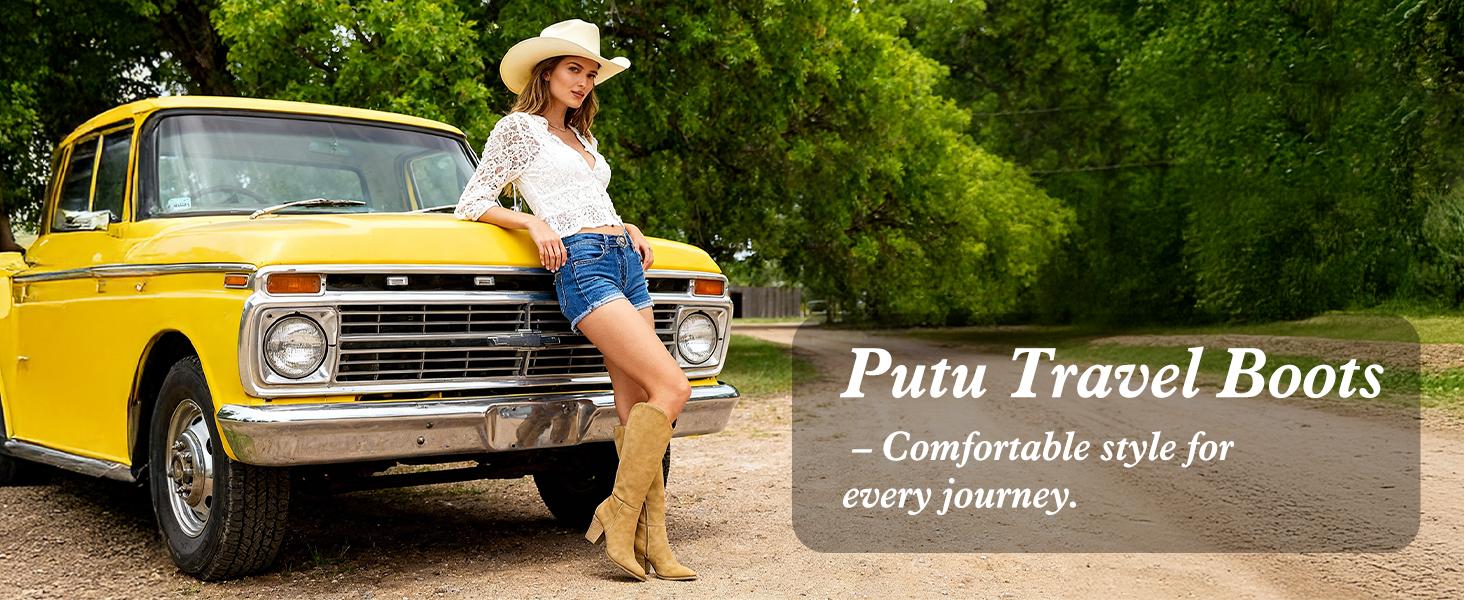 Women's Knee High Boots High Heel Western Boots Pointed Toe Tall Boots