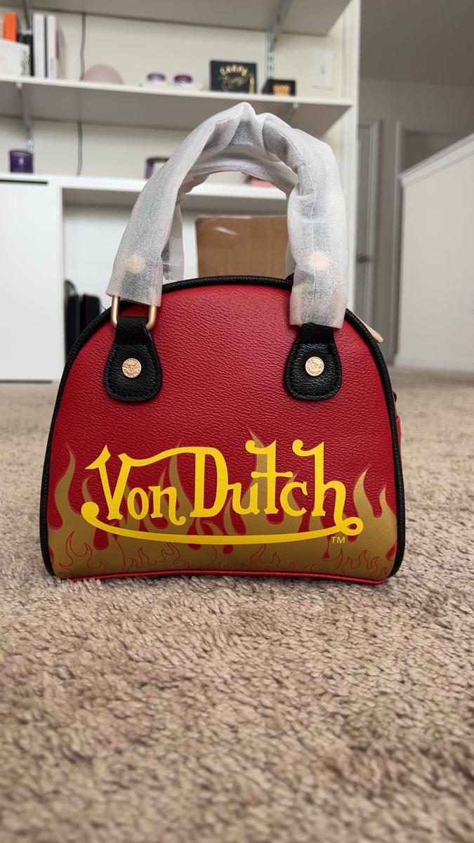 Item: City of Angels Red Yellow Bowling Bag