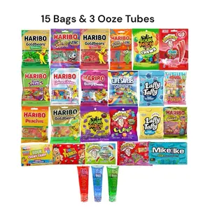 Ultimate Candy Salad Bundle- 15 Bags of Candy & 3 Ooze Tubes Gift