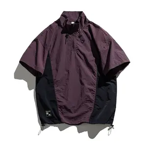 Spring/Summer new POLO shirt, trendy brand men’s high-end solid color top, functional ice silk quick-dry POLO shirt, men’s summer short-sleeve T-shirt, half-zip casual T-shirt #SummerWins #fathersdaygift