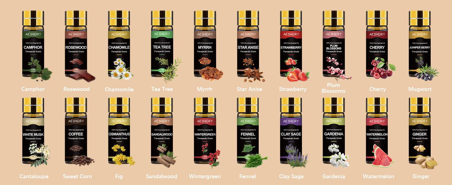 AESHORY Complete Essential Oils Set 80x5ML for Diffuser Aromatherapy Humidifier