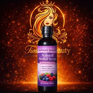 Daphnee Beauty Natural Herbal Syrup Mixed Berry Flavor 500 mL Botanical Blend Delicious Berry Taste Liquid Dietary Supplement