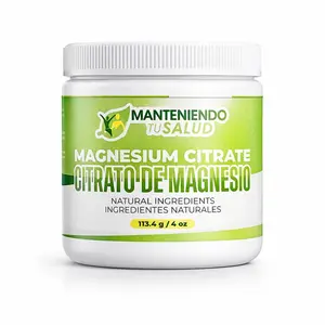 Manteniendo Tu Salud Magnesium Citrate Powder 113.4g Natural Mineral 4.0 Oz Relaxation Support Drink Mix for Gut Health & Digestive System Support
