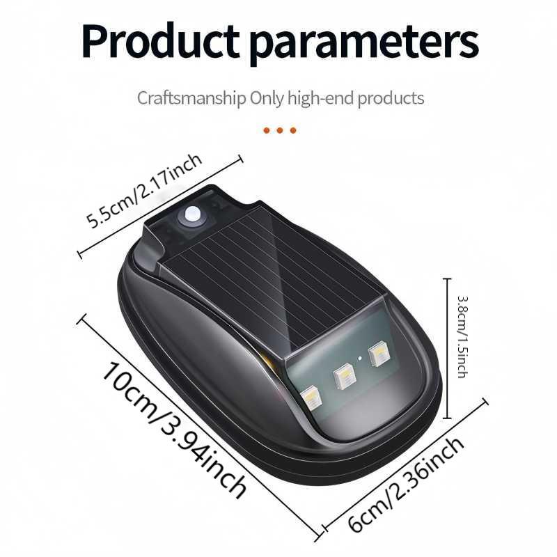 Solar Car Roof RGB Strobe Light With Remote Control Cab Signal Lamp Wireless No Punch LED Truck Pickup Warning Lights for Camping Enhanced Night Visibility & Interior Lighting vibration sensor