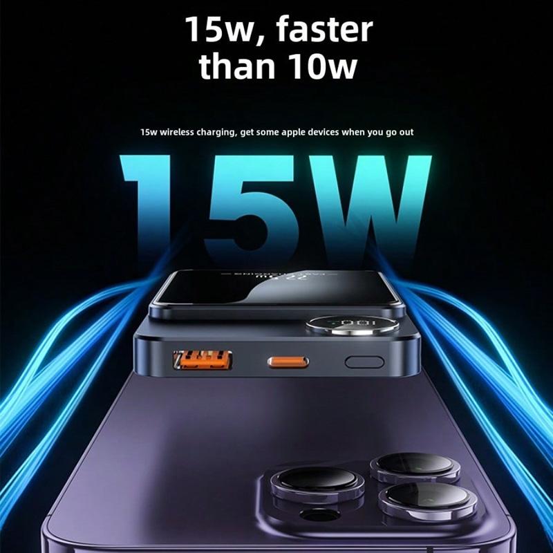 Magnetic 10000mAh 22.5W Fast Charger Power Bank Ultra-Thin Design for iPhone 12,13,14,15,16,17 Wireless PD20W Dual Charging Micro USB Portable Battery Quality Money-Back Guarantee Magnetic 10000mAh 22.5W Fast Charger Power Bank Ultra-Thin Design for iPhone 12,13,14,15,16,17 Wireless PD20W Dual Charging Micro USB Portable Battery Quality Money-Back Guarantee