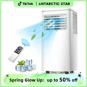 【TikTokShopSpringGlowUp】Antarctic Star Portable Air Conditioner 8000 BTU (ASHRAE), Remote Control, Fan Mode, Cools 250sq.ft, 24 Hour Timer, Quiet Operation, 2 Fan Speed for Bedroom Office Home Dorm.smartliving