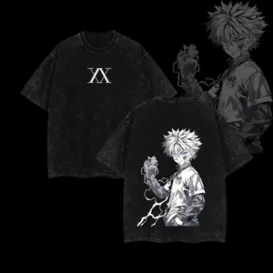 Killua Zoldyck T-Shirt – Hunter x Hunter Washed Oversized Anime Tee | Unisex Heavy Cotton Streetwear for Otaku & Manga Fans