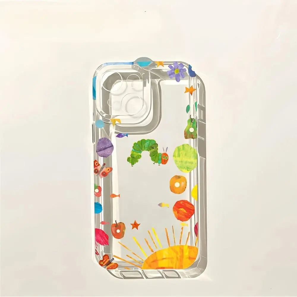 Very Hungry Caterpillar Phone Case Cover, Compatible with iPhone 17 16 15 14 13 12 11 Pro Max Plus & Samsung Galaxy S26 S25 S24 S23 Ultra, Clear Tpu Material, Flexible & Durable Design