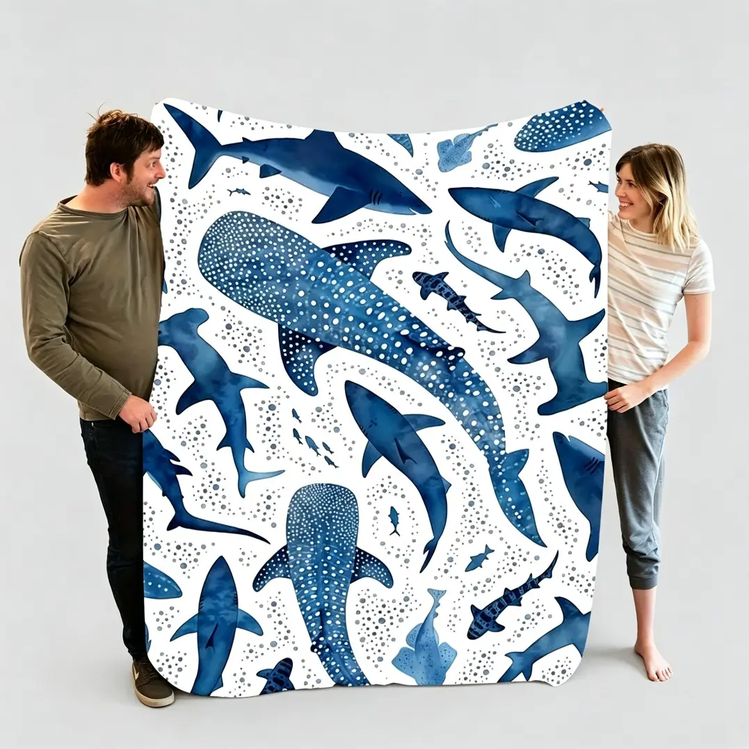 Whale Shark Blanket Cozy Soft Throw Blanket Viral TikTok Blanket Ocean Aesthetic Cute Blanket Summer Must Have Gift Idea Home Decor Cozy Blanket for Bed Couch Kids Adults All Season Comfort adult children's blankets