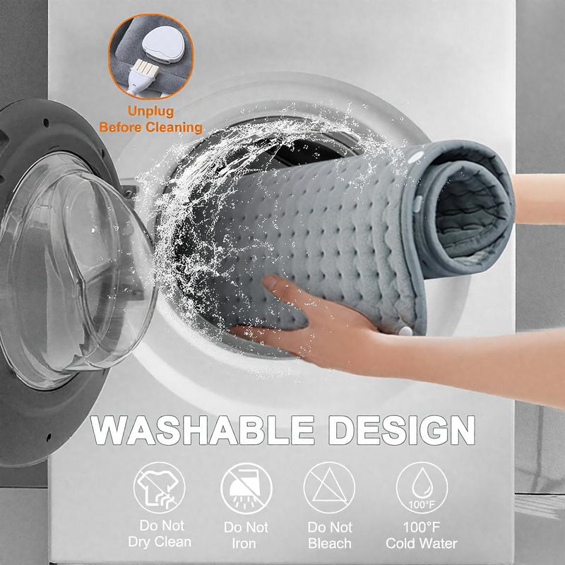 40"x20" Extra-Large xxl Heating Pad, Full Body Electric Heating Pad, Suitable for Back, Neck, Shoulders, Abdomen and Comfort During Women's Menstrual Period, Quickly Heats Up to 131°F, 6 Heat Levels, 4 Timers-Machine Wash, Christmas Gift, Dad, Mom,