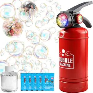 Kids Firefighter Bubble Machine Toy – Light-Up Bubble Blaster for Outdoor Summer Parties, Backyard Fun & Pretend Play