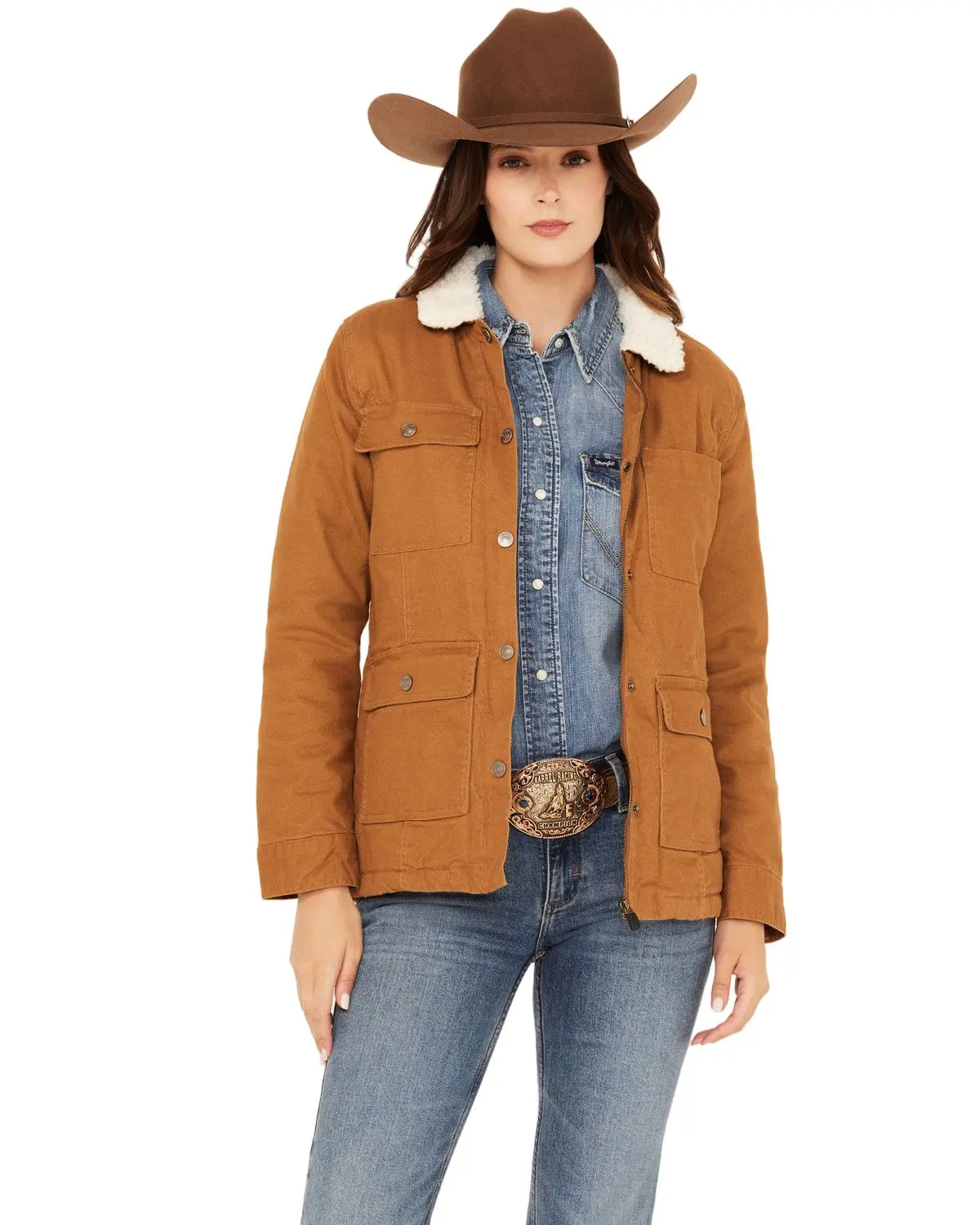 Shyanne Women's Women'S Sherpa Lined Canvas Barn Jacket - Srho24o62-Bn