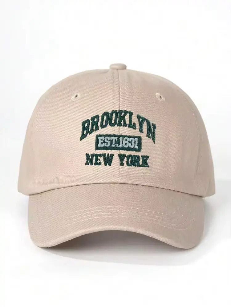 "BROOKLYN EST.1631 NEW YORK" Baseball Cap, Adjustable Outdoor Sun Ion Casual Hat Suitable For Men Women, Traveling, Beach, Vacation, Children, Y2K Style, Toddler