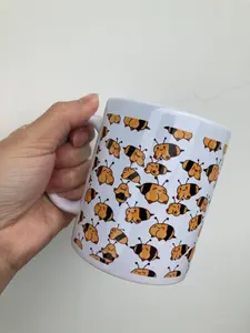 Funny Boobees Pattern Coffee Mug – Funny White Ceramic/Accent Mug 11oz