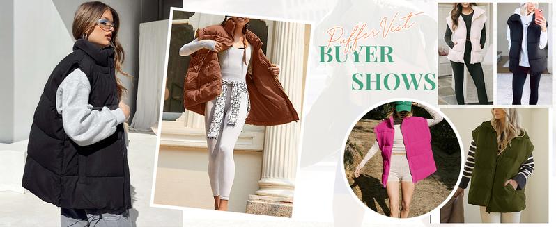 Tanming Womens Spring Oversized Puffer Vest Lightweight Stand Collar Padded Puffy Jackets Coat with Pockets Outerwear Casual Tops