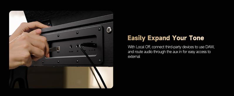 onner OURA S100 Home Digital Piano with 88 Key Graded Hammer Weighted Keyboard for Beginner, Boasts Bluetooth, 3 Original MIDI Demos, Local Off Function, 2 * 10 W, USB-MIDI, Piano Three Pedal, Black