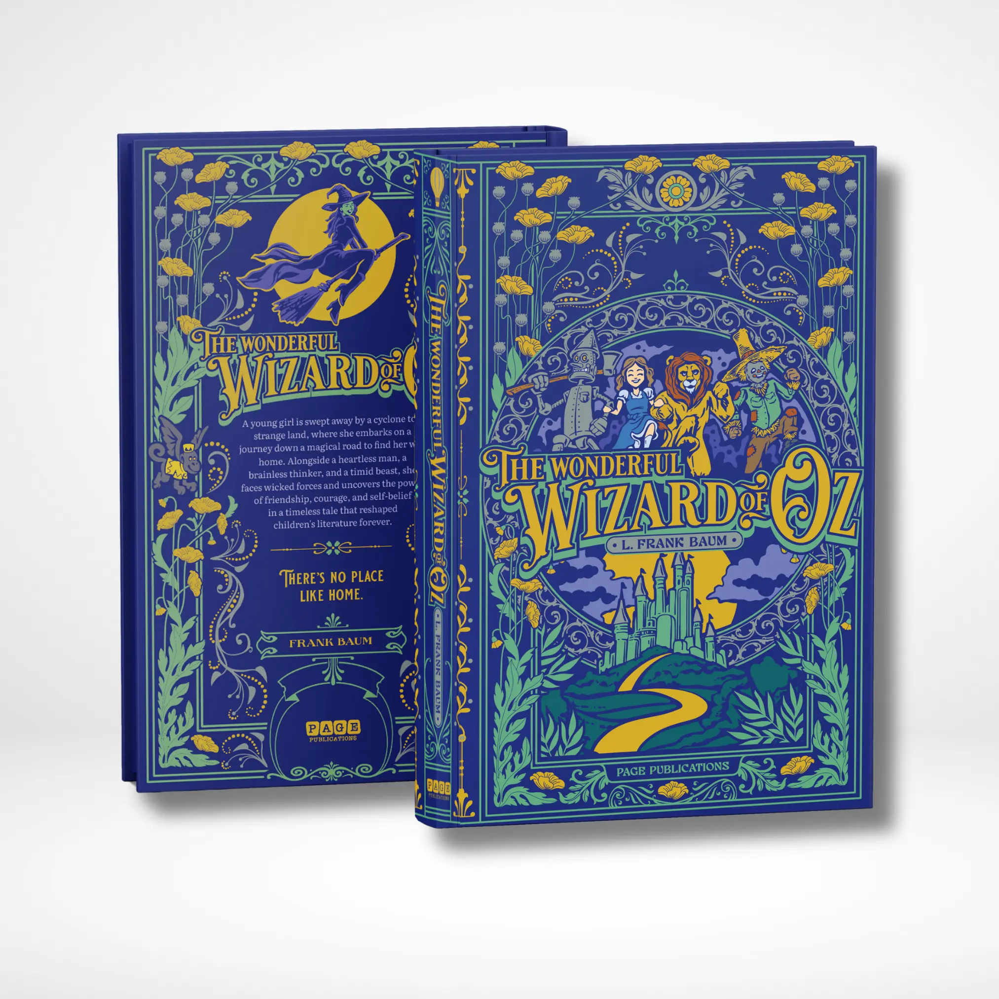 The Wonderful Wizard of Oz Deluxe Hardcover Book by L. Frank Baum - Page Publications, Premium-Feel Collectors' Fantasy Novel for Book Lovers & Literature Enthusiasts, Book Lover