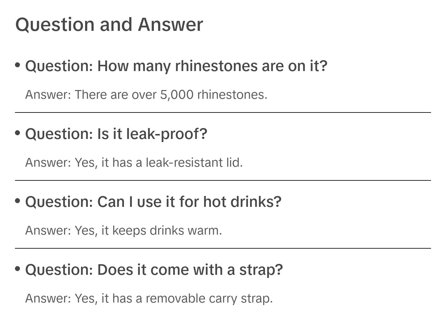 Paris Hilton Diamond Bling Water Bottle, Stainless Steel with Removable Strap, Vacuum Insulated and Covered in 5,000+ Rhinestones