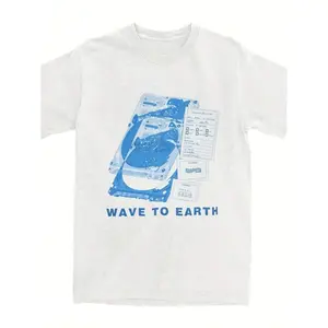Wave To Earth Summer Flows Korea Band Shirt Merch Wo 100% Cotton Vintage T-Shirt Short Sve Clothes Plus Size