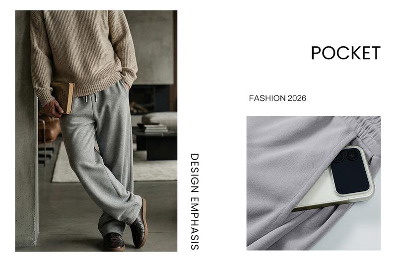 JMIERR Mens Baggy Sweatpants Drawstring Stretch Loose Fit Wide Leg Sweat Pants with Pockets