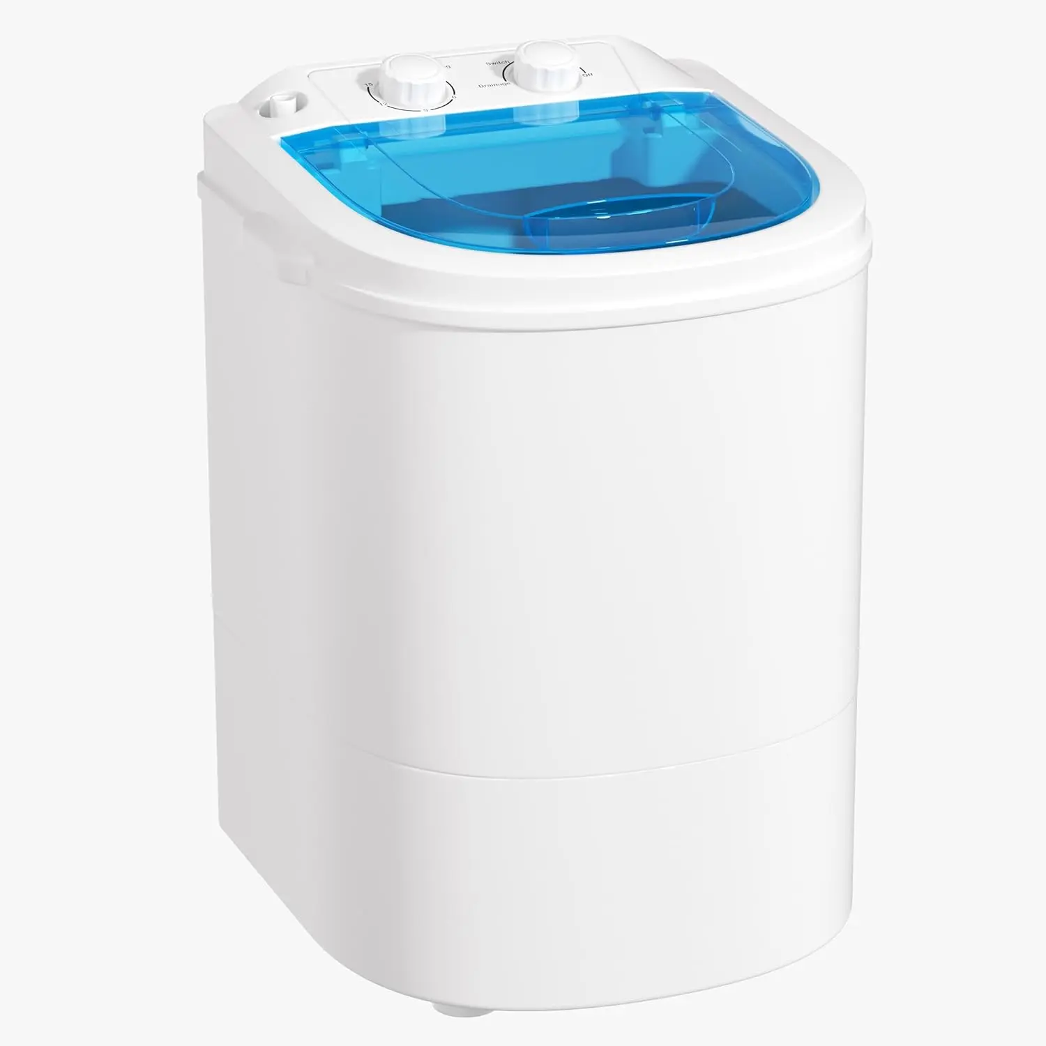 INTERGREAT Portable Washing Machine, 5.5 Lbs Compact Mini Portable Washer, 110V Single Tub Laundry Washer Machine for Apartments, Dorms, Traveling, RV, Blue#Summervibes