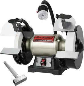 BUCKTOOL 8 Inch 3/4 HP Low-Speed Bench Grinder fit CBN Wheel Professional Wobble-free Wheel Grinder TDS-200C4HL