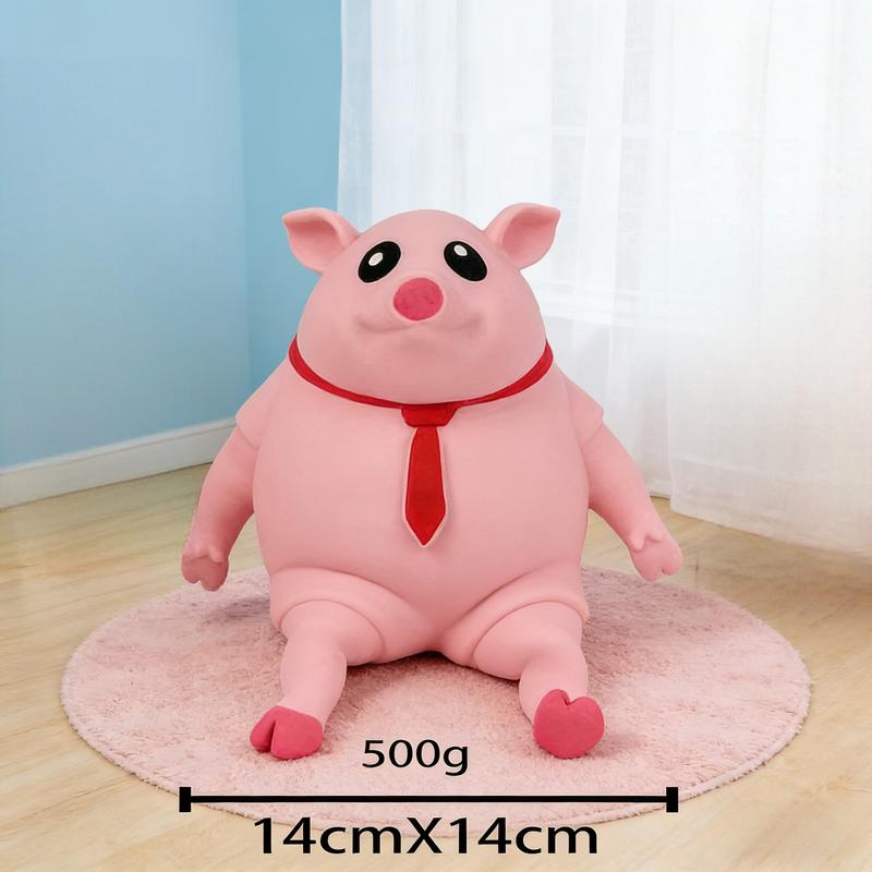 Cute and elastic pink pig plush toy | Super stress relieving toy | Creative and fun gift