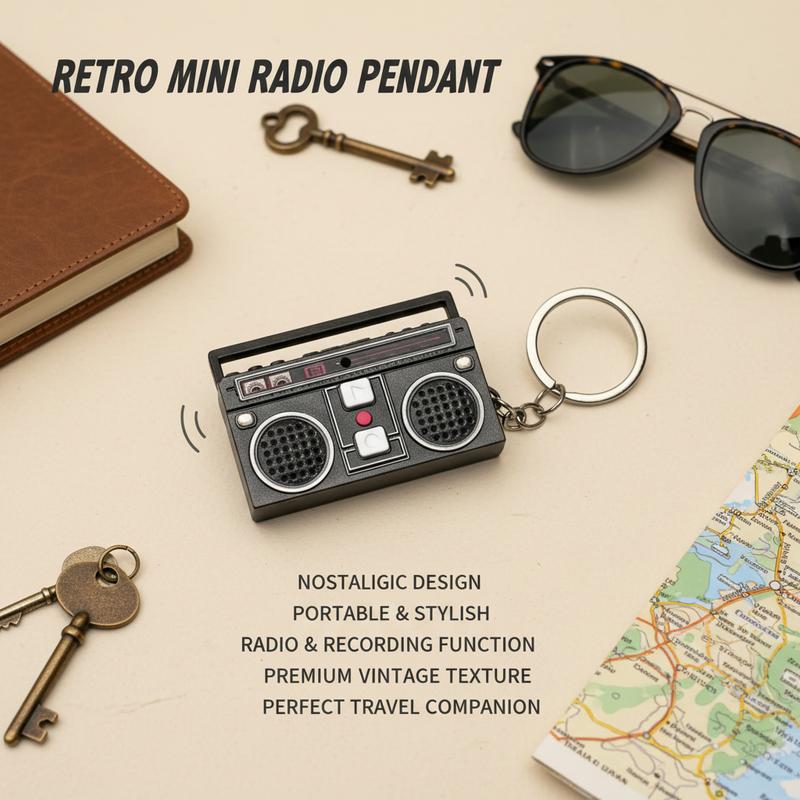 Retro Style Radio Keychain An exquisitely crafted miniature pendant featuring textured vintage details A perfect decorative accessory for keys wallets and bags for women and girls Retro Style Radio Keychain An exquisitely crafted miniature pendant featuring textured vintage details A perfect decorative accessory for keys wallets and bags for women and girls