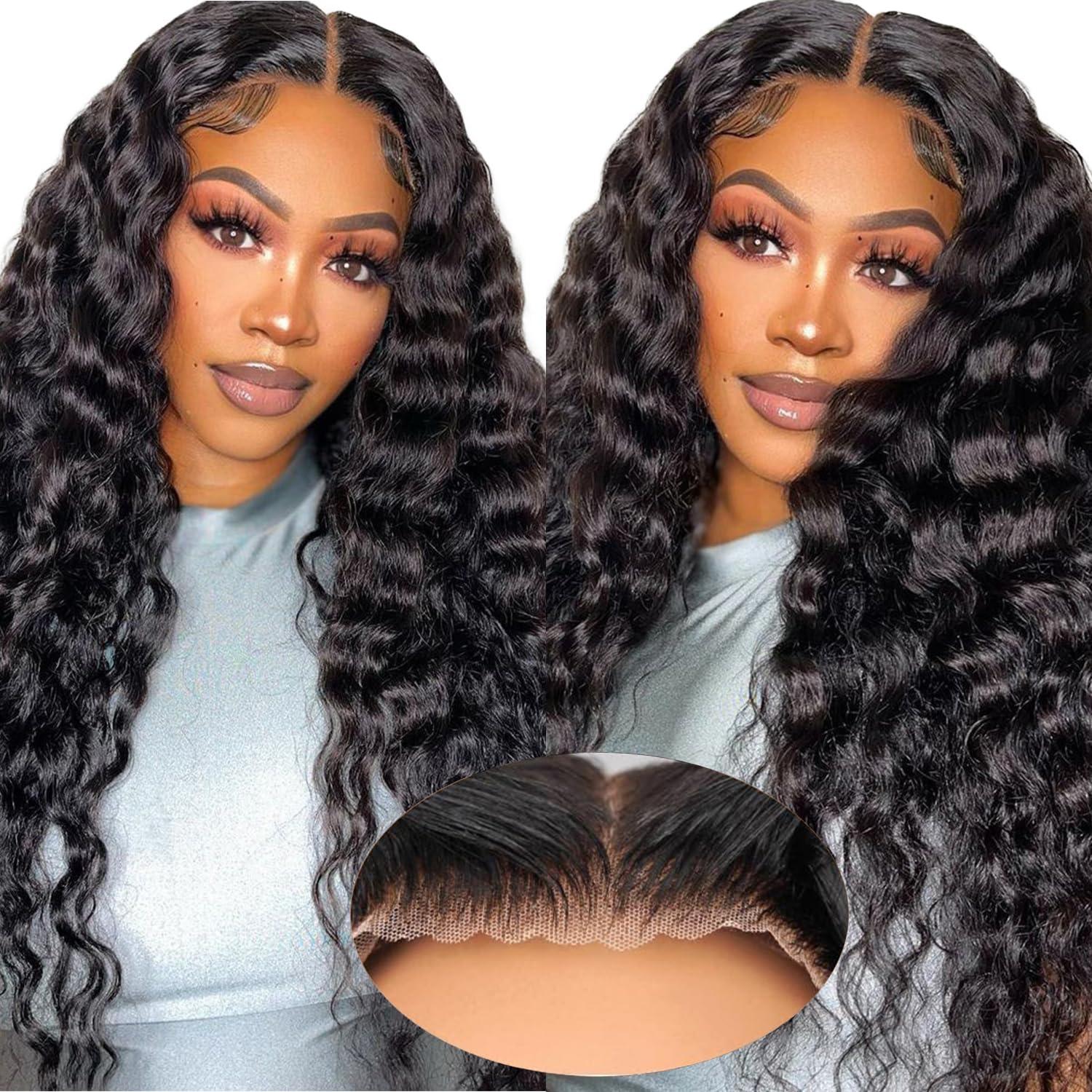 [New In] Bling Hair Deep Wave Lace Front Wigs Human Hair Pull Go 13x6 Glueless human Hair Wigs 180% Drawstring Wigs With Baby Hair Wet And Wave 13x4 Lace Wigs For Black Women
