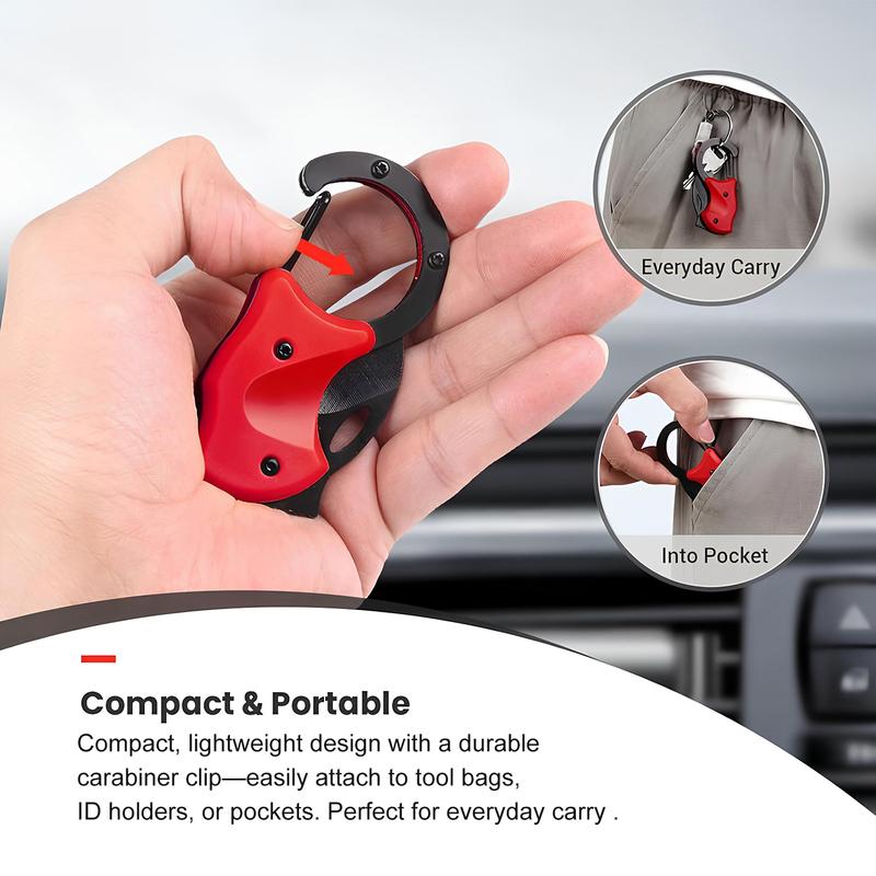 VAYWET Pocket Small Knife For Men Women Cool Folding Knife Box Cutter, EDC Toy Knives for Everyday Carry, Carabiner Mini Keychain Utility Knife Ideal Anniversary Birthday Christmas Gifts Gadgets Stocking Stuffers Box Cutter Outdoor Camping Fishing Hiking