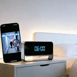 WiFi clock Surveillance Camera -1080P HD Wireless CameraClock, Night Vision, Motion Detection, Loop Recording,2.4GHz WiFi Connectivity, Battery Powered, Remote Real-Time Viewing, Perfect for Home, Office, Warehouse Monitoring security camera full