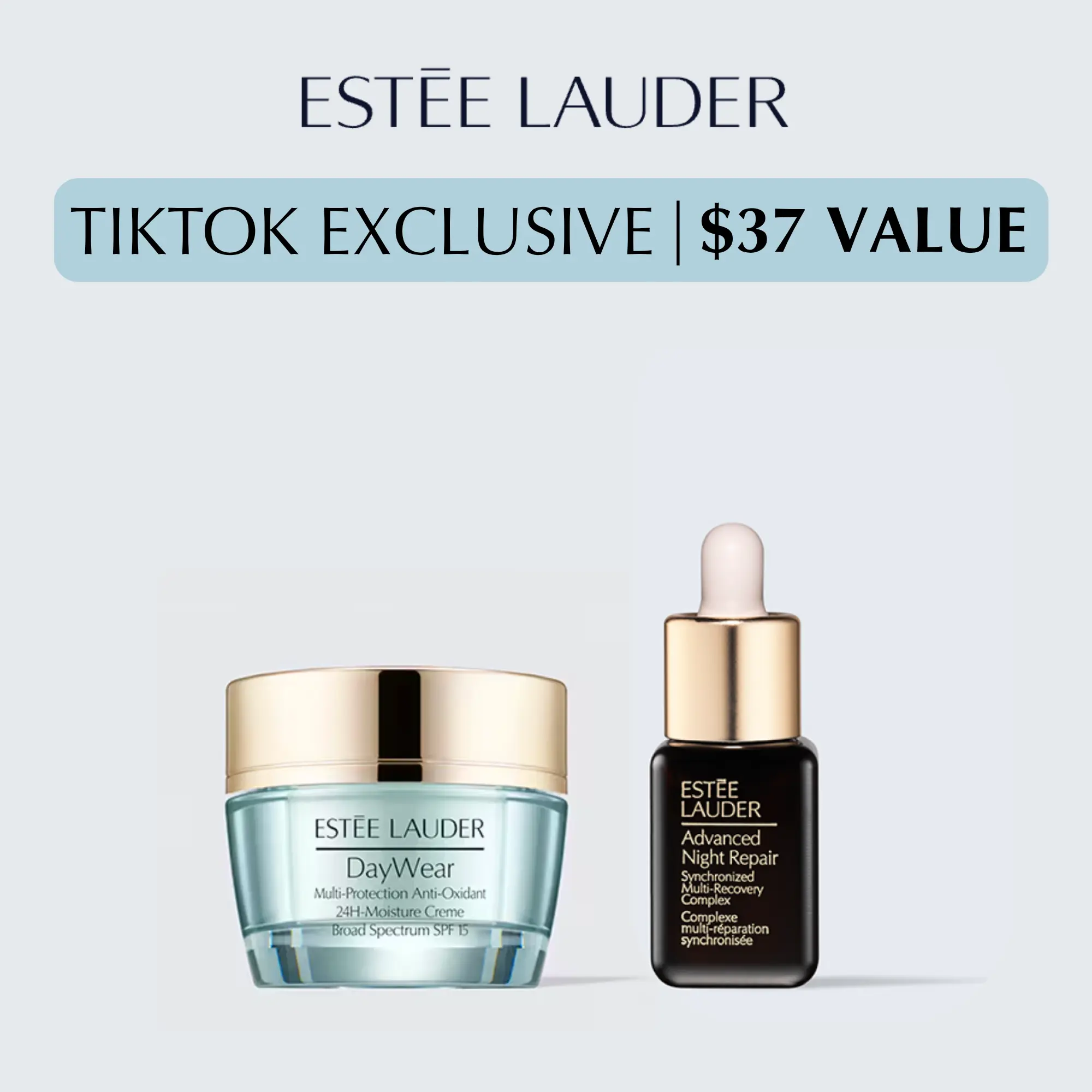 [Estée Lauder] Renew + Hydrate - Repair Serum + Moisturizer Mini Skincare Set with Hyaluronic Acid & Peptides | Anti Aging & Hydrating Serum Set | Anti-Aging Moisturizer | Hydrating Face Moisturizer