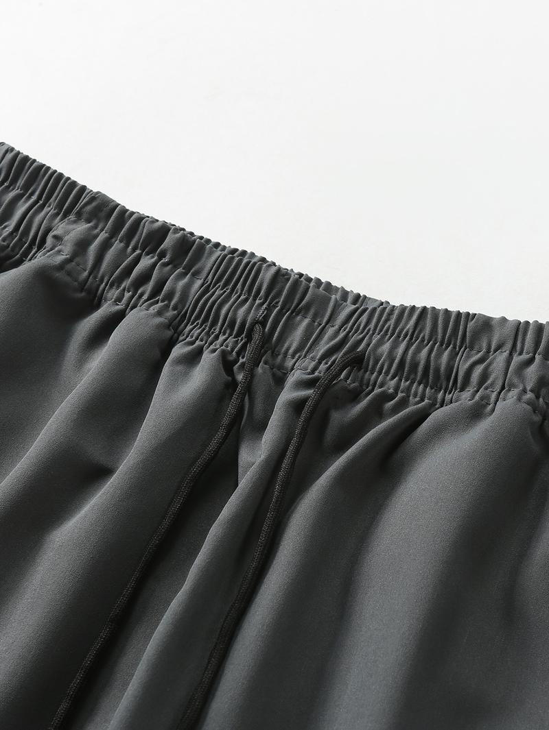 Men's Casual Cargo Shorts, 3-Pack, Black, Relaxed Fit with Functional Pockets, Solid Color, Mid-Rise, Suitable for Casual Wear and Sports, Casual Wear Shorts | Stylish Appearance | Durable Fabric with Twill Pocket Design